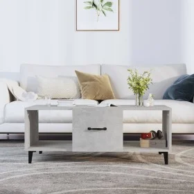 Mesa de centro madera contrachapada gris hormigón 102x50x40 cm de vidaXL, Mesas de centro - Ref: Foro24-812703, Precio: 52,95...