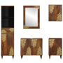 Juego de Muebles de Baño de 5 Piezas de Madera Sólida de Mango de , Muebles de baño - Ref: Foro24-3310150, Precio: 388,10 €, ...