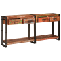 Juego de 2 Mesas Consola con Cajones, Madera Sólida Multicolor Recuperada de , Mesas consola - Ref: Foro24-3324225, Precio: 4...