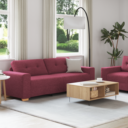 Juego de Sofá de 2 Piezas con Cojines Rojo Vino Tela | Foro24.es | Tu tienda online para hogar, jardín y más Foro24.es