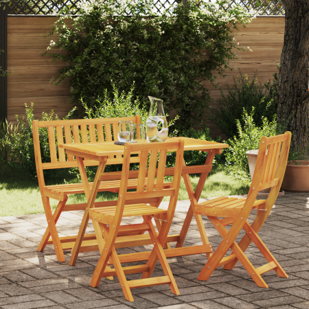 Conjunto de Bistro de Jardín de 4 Piezas de Madera Maciza Acacia by , Garden tables - Ref: Foro24-3324838, Price: 190,96 €, D...