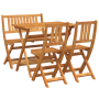 Conjunto de Bistro de Jardín de 4 Piezas de Madera Maciza Acacia by , Garden tables - Ref: Foro24-3324838, Price: 190,96 €, D...
