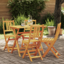 Sillas de Jardín Plegables 4 pcs 36x46x86 cm Madera Maciza de