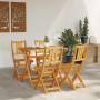 Sillas de Jardín Plegables 4 pcs 36x46x86 cm Madera Maciza de