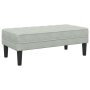 Sofá de jardín  con banco y cojines en forma de L suave gris claro | Foro24.es | Tu tienda online para hogar, jardín y más Foro24.es
