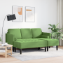Sofá de jardín  con banco y cojines en forma L de terciopelo verde claro | Foro24.es | Tu tienda online para hogar, jardín y más Foro24.es