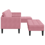 Sofá de Jardín  con Banco y Cojines en Terciopelo Rosa en Forma de L | Foro24.es | Tu tienda online para hogar, jardín y más Foro24.es