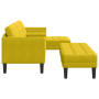 Sofá de jardín con banco y cojines en terciopelo amarillo en forma de L de , Sofás - Ref: Foro24-3329271, Precio: 369,97 €, D...
