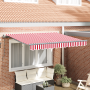 Toldo retráctil manual rojo y blanco 350x200 cm von , Markisen - Ref: Foro24-3329694, Preis: 193,36 €, Rabatt: %