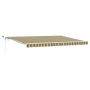 Toldo retráctil automático con LED en verde y amarillo, 450x350 cm de , Toldos - Ref: Foro24-3331180, Precio: 702,54 €, Descu...