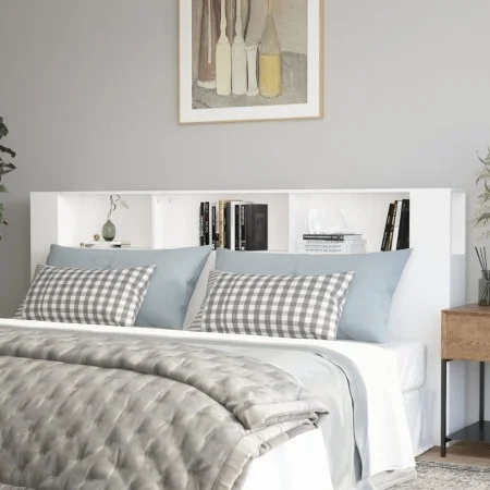 Mueble cabecero blanco 220x18,5x104,5 cm de vidaXL, Cabeceros y pies de cama - Ref: Foro24-811961, Precio: 74,55 €, Descuento: %
