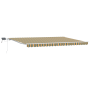 Toldo Retráctil Manual con LED Verde y Amarillo 500x350 cm de , Toldos - Ref: Foro24-3331574, Precio: 455,12 €, Descuento: %