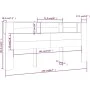Weißes Kopfteilmöbel 220x18,5x104,5 cm von vidaXL, Kopf- und Fußteile - Ref: Foro24-811961, Preis: 74,56 €, Rabatt: %