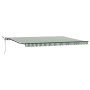 Toldo Retráctil Automático con LED Verde y Blanco 500x350 cm de , Toldos - Ref: Foro24-3331588, Precio: 746,16 €, Descuento: %