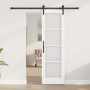 Puerta Deslizante  con Hardware 'ORKDAL'Blanca de Madera Sólida y Vidrio | Foro24.es | Tu tienda online para hogar, jardín y más Foro24.es