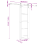 Puerta Deslizante  con Hardware 'ORKDAL'Blanca de Madera Sólida y Vidrio | Foro24.es | Tu tienda online para hogar, jardín y más Foro24.es