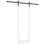 Puerta deslizante  con conjunto de hardware 'ORKDAL'Madera sólida blanca y vidrio | Foro24.es | Tu tienda online para hogar, jardín y más Foro24.es