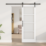 Puerta deslizante  con conjunto de hardware 'ORKDAL'Madera sólida blanca y vidrio | Foro24.es | Tu tienda online para hogar, jardín y más Foro24.es