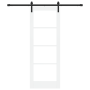 Puerta deslizante  con conjunto de hardware 'ORKDAL'Madera sólida blanca y vidrio | Foro24.es | Tu tienda online para hogar, jardín y más Foro24.es
