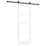 Puerta deslizante  con conjunto de hardware 'ORKDAL'Madera sólida blanca y vidrio | Foro24.es | Tu tienda online para hogar, jardín y más Foro24.es