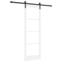 Puerta Corrediza con Kit de Hardware "ORKDAL" Blanca de Madera Sólida y Cristal | Foro24.es | Tu tienda online para hogar, jardín y más Foro24.es