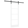 Puerta Corrediza con Juego de Hardware 'ORKDAL'Madera Sólida y Cristal Blanca | Foro24.es | Tu tienda online para hogar, jardín y más Foro24.es
