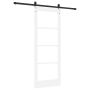 Puerta Corrediza con Juego de Hardware 'ORKDAL'Madera Sólida y Cristal Blanca | Foro24.es | Tu tienda online para hogar, jardín y más Foro24.es
