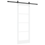 Puerta Deslizante con Juego de Accesorios 'ORKDAL'Madera Sólida Blanca y Vidrio | Foro24.es | Tu tienda online para hogar, jardín y más Foro24.es