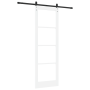 Puerta Deslizante  con Juego de Hardware 'ORKDAL'Madera Maciza Blanca y Cristal | Foro24.es | Tu tienda online para hogar, jardín y más Foro24.es