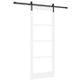 Puerta Corrediza  con Juego de Herrajes 'ORKDAL'Blanca de Madera Sólida y Vidrio | Foro24.es | Tu tienda online para hogar, jardín y más Foro24.es
