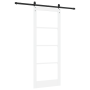 Puerta Corrediza  con Juego de Herrajes 'ORKDAL'Blanca de Madera Sólida y Vidrio | Foro24.es | Tu tienda online para hogar, jardín y más Foro24.es