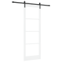 Puerta Deslizante  con Juego de Herrajes 'ORKDAL'Madera Maciza Blanca y Cristal | Foro24.es | Tu tienda online para hogar, jardín y más Foro24.es