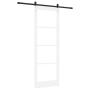 Puerta Deslizante  con Juego de Herrajes 'ORKDAL'Madera Maciza Blanca y Cristal | Foro24.es | Tu tienda online para hogar, jardín y más Foro24.es