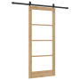Puerta Deslizante con Juego de Hardware 'ORKDAL'Madera Maciza y Vidrio | Foro24.es | Tu tienda online para hogar, jardín y más Foro24.es