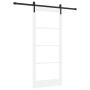 Puerta Corrediza con Juego de Herrajes 'ORKDAL'Blanca Madera Sólida y Vidrio | Foro24.es | Tu tienda online para hogar, jardín y más Foro24.es