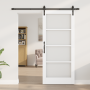 Puerta Corrediza con Juego de Herrajes 'ORKDAL'Blanca Madera Sólida y Vidrio | Foro24.es | Tu tienda online para hogar, jardín y más Foro24.es