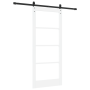 Puerta Corrediza con Juego de Herrajes 'ORKDAL'Blanca Madera Sólida y Vidrio | Foro24.es | Tu tienda online para hogar, jardín y más Foro24.es