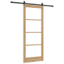 Puerta Deslizante  con Juego de Accesorios 'ORKDAL'Madera Maciza y Vidrio | Foro24.es | Tu tienda online para hogar, jardín y más Foro24.es