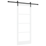 Puerta Corredera ORKDAL Juego de 2 Blanco y Negro Madera | Foro24.es | Tu tienda online para hogar, jardín y más Foro24.es