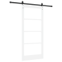 Puerta Deslizante con Juego de Hardware 'ORKDAL'Blanca de Madera Sólida y Vidrio | Foro24.es | Tu tienda online para hogar, jardín y más Foro24.es