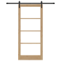 Puerta deslizante  con conjunto de hardware 'ORKDAL', Madera Sólida y Vidrio | Foro24.es | Tu tienda online para hogar, jardín y más Foro24.es