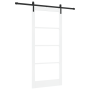 Puerta Deslizante con Juego de Herrajes 'ORKDAL'Madera Sólida Blanca y Vidrio | Foro24.es | Tu tienda online para hogar, jardín y más Foro24.es