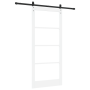 Puerta Deslizante con Juego de Herrajes 'ORKDAL'Madera Sólida Blanca y Vidrio | Foro24.es | Tu tienda online para hogar, jardín y más Foro24.es