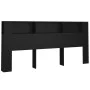 Schwarzes Kopfteilmöbel 220x18,5x104,5 cm von vidaXL, Kopf- und Fußteile - Ref: Foro24-811962, Preis: 62,80 €, Rabatt: %