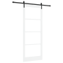 Puerta Corrediza con Juego de Herrajes 'ORKDAL'Madera Sólida Blanca y Vidrio | Foro24.es | Tu tienda online para hogar, jardín y más Foro24.es