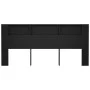 Schwarzes Kopfteilmöbel 220x18,5x104,5 cm von vidaXL, Kopf- und Fußteile - Ref: Foro24-811962, Preis: 62,80 €, Rabatt: %