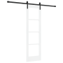 Puerta Deslizante con Juego de Herrajes "ORKDAL" Madera Sólida Blanca y Cristal | Foro24.es | Tu tienda online para hogar, jardín y más Foro24.es