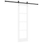 Puerta Deslizante con Juego de Herrajes "ORKDAL" Madera Sólida Blanca y Cristal | Foro24.es | Tu tienda online para hogar, jardín y más Foro24.es