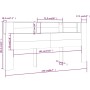 Schwarzes Kopfteilmöbel 220x18,5x104,5 cm von vidaXL, Kopf- und Fußteile - Ref: Foro24-811962, Preis: 76,94 €, Rabatt: %