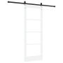 Puerta corrediza  con juego de hardware "ORKDAL" Madera sólida blanca y vidrio | Foro24.es | Tu tienda online para hogar, jardín y más Foro24.es